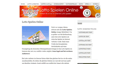Desktop Screenshot of lottospielenonline.org